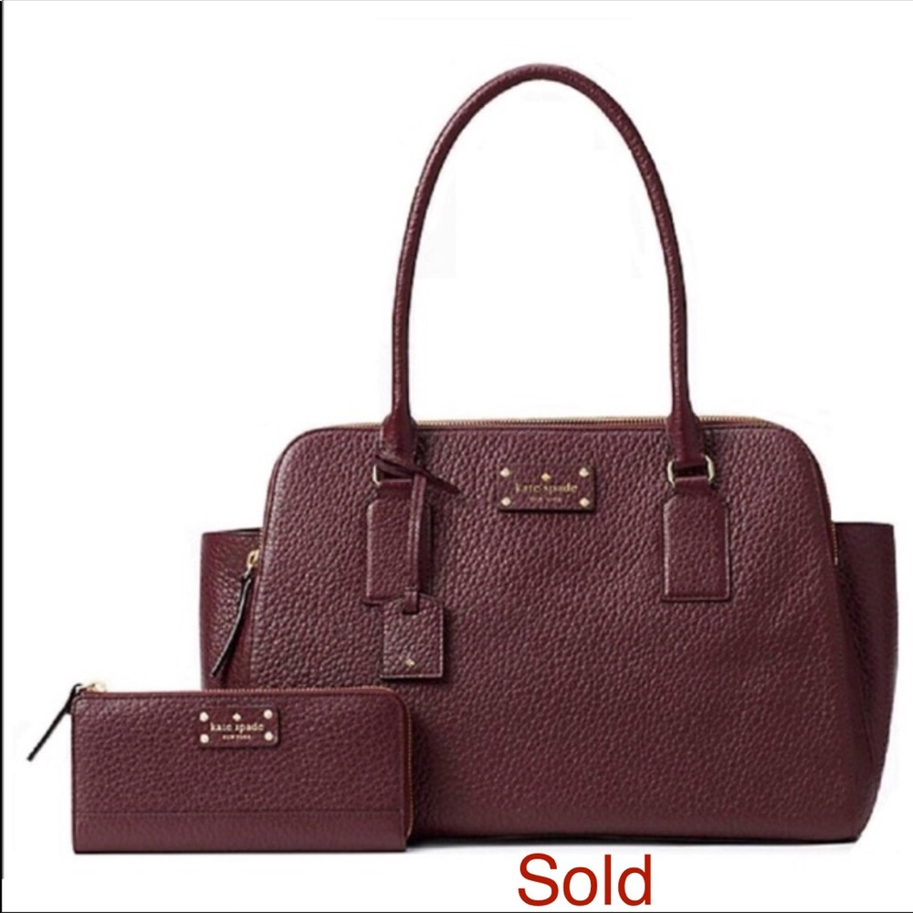 Kate Spade Lydia satchel & matching Nisha wallet